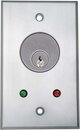 CM-1100: Key Switch - Cast Aluminum Faceplate, w/ optional cylinder & LEDs:  